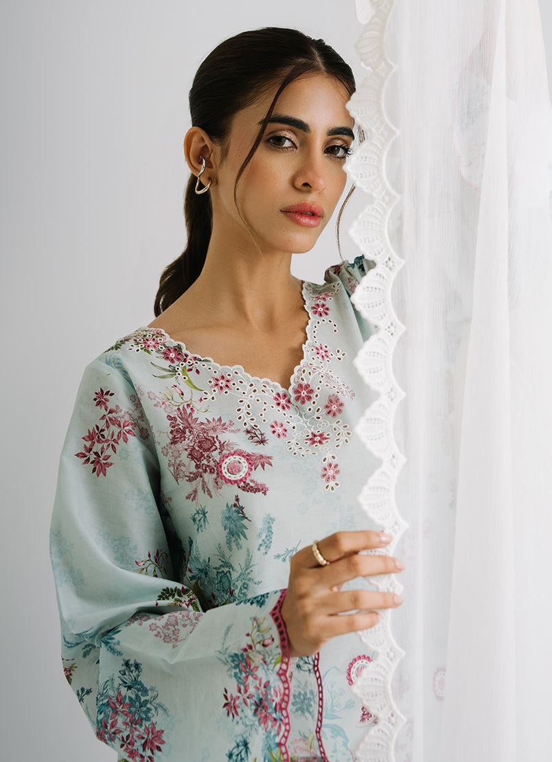 Printed and Embroidered Kurta