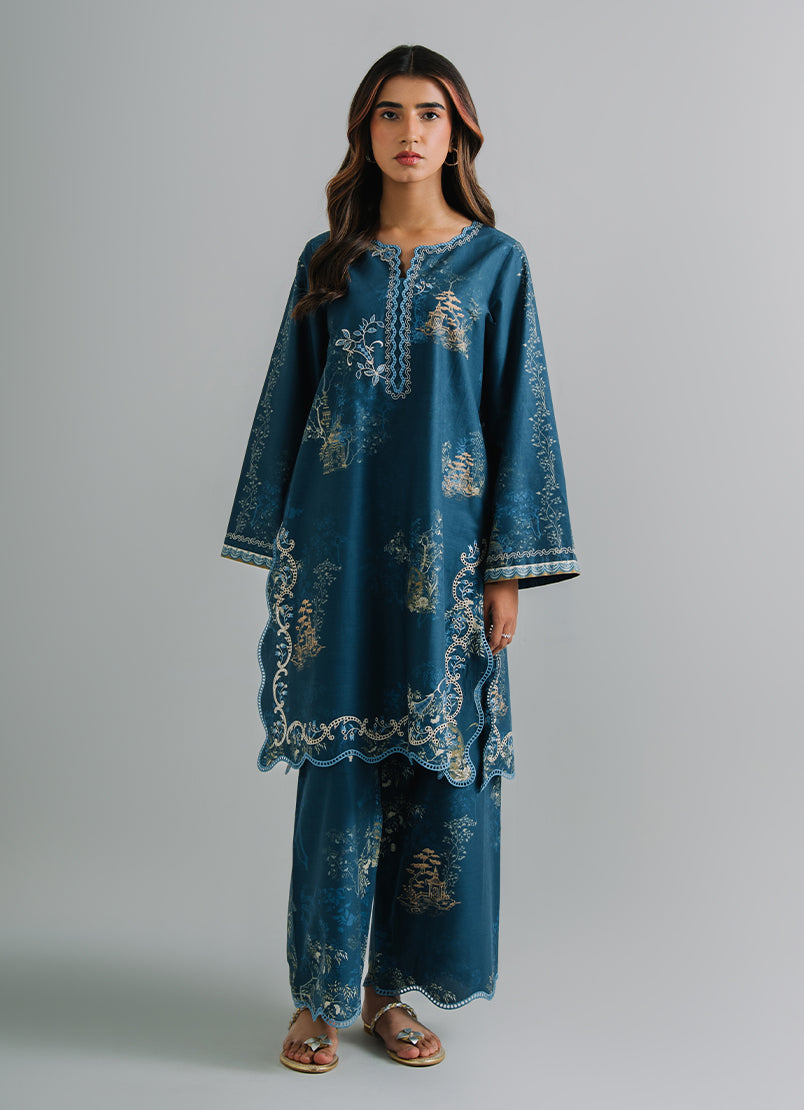 Printed Embroidered CO-ORD Set