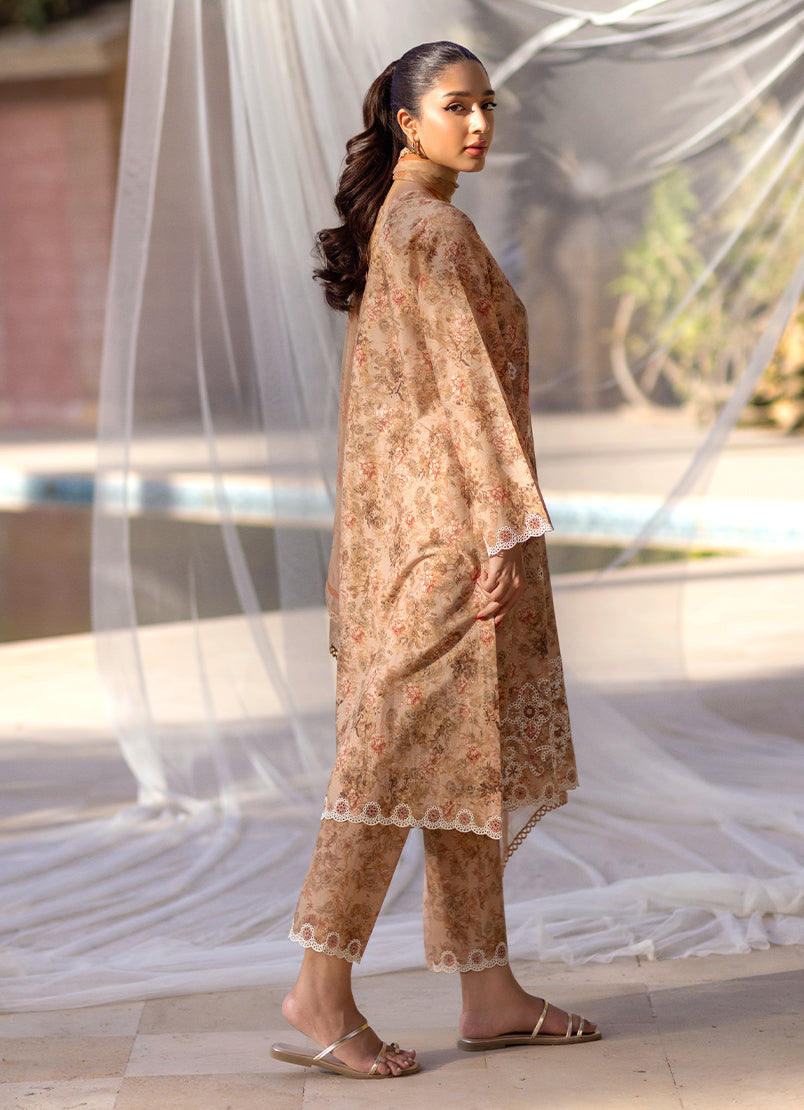 3 PC Embroidered Printed Suit