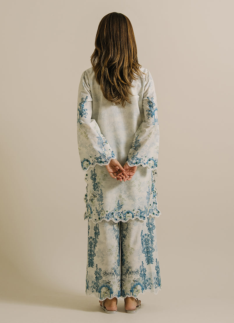 Printed Embroidered CO-ORD Set