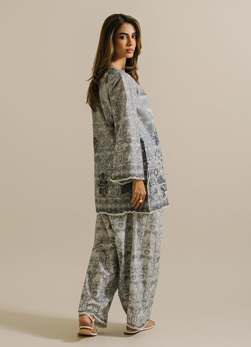 Printed Embroidered CO-ORD Set