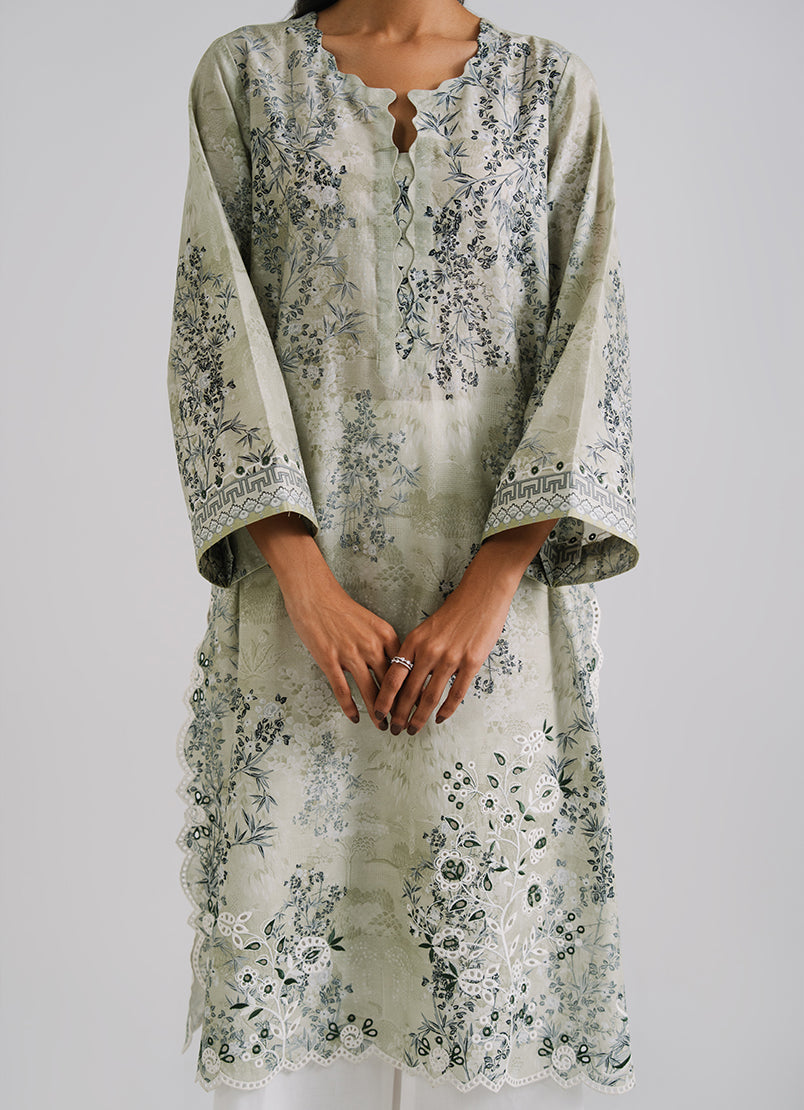 Printed Embroidered Kurta