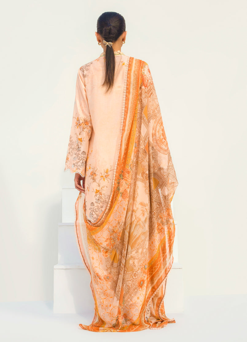 Printed Embroidered 3 PC Suit