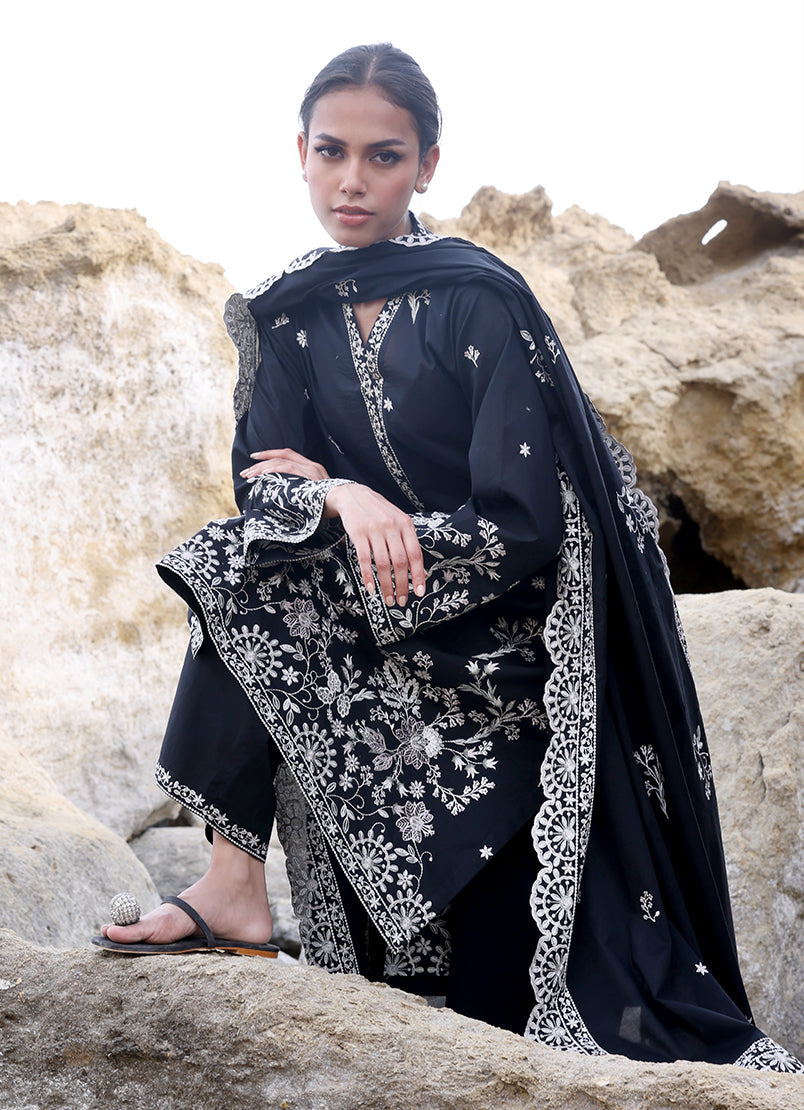 3 PC Embroidered Suit
