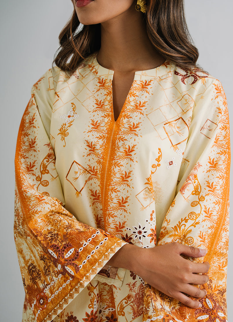 Printed Embroidered CO-ORD Set