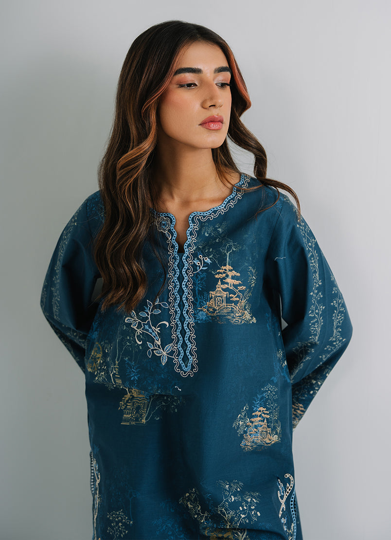 Printed Embroidered CO-ORD Set