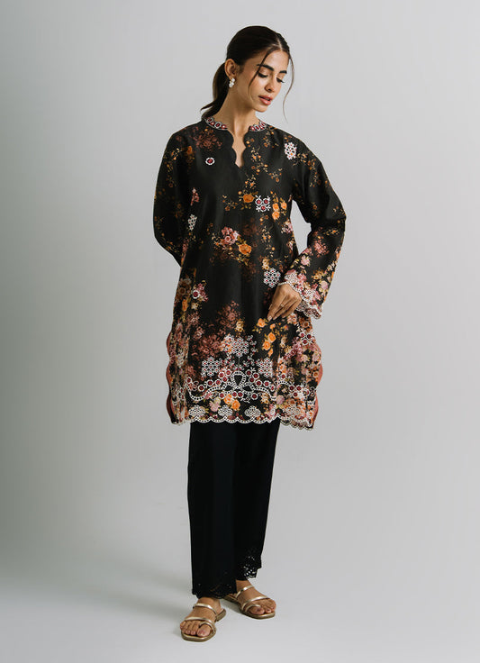 Printed and Embroidered Kurta
