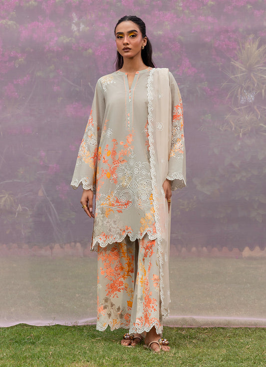 Printed Emb 3 PC Suit