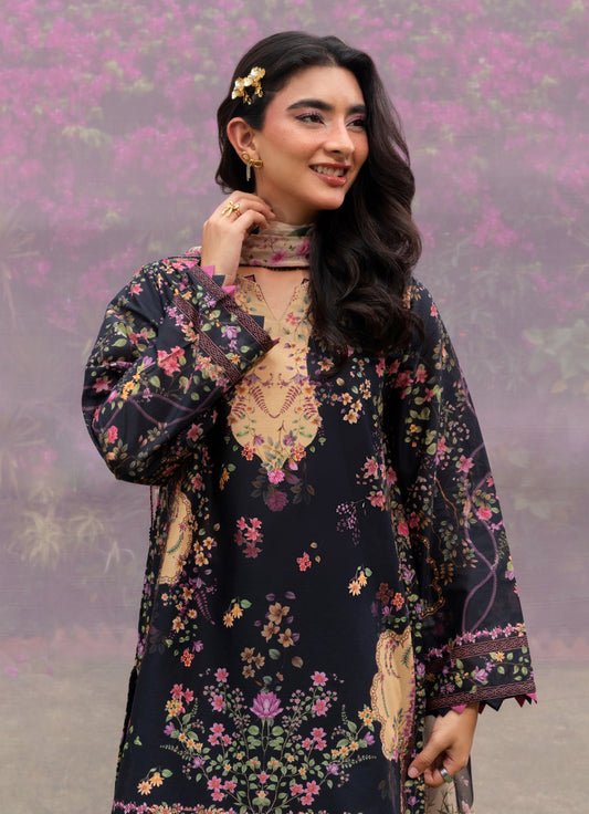 Solid Printed 3 PC Suit