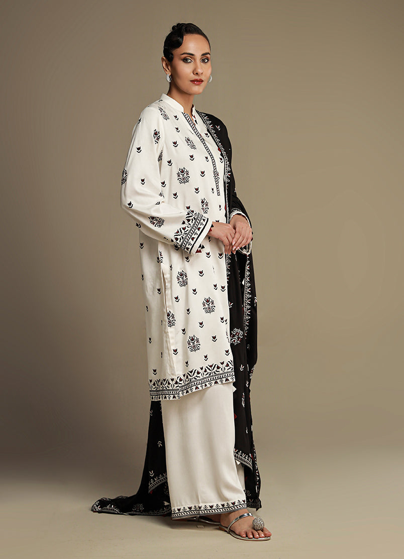 3 PC Viscose Embroidered Suit