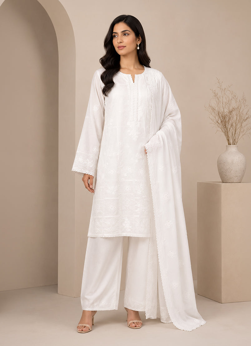 Embroidered 3 PC Suit