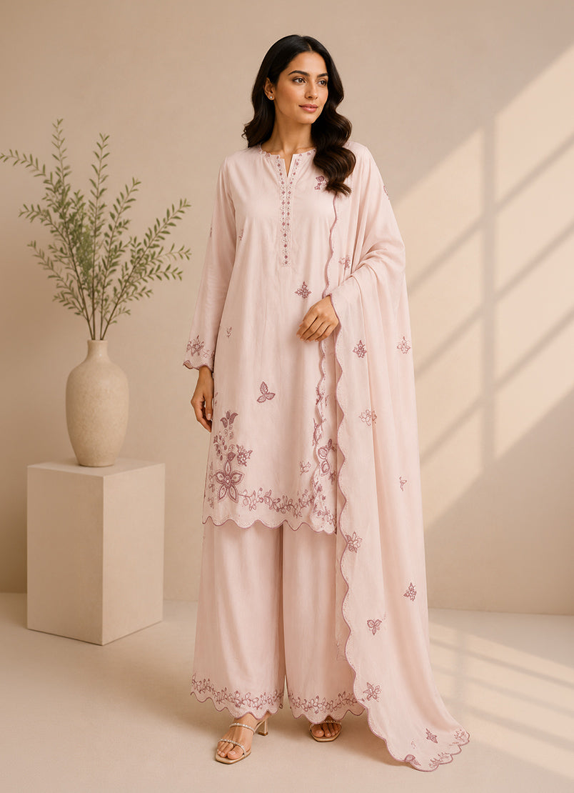 Embroidered 3 PC Suit