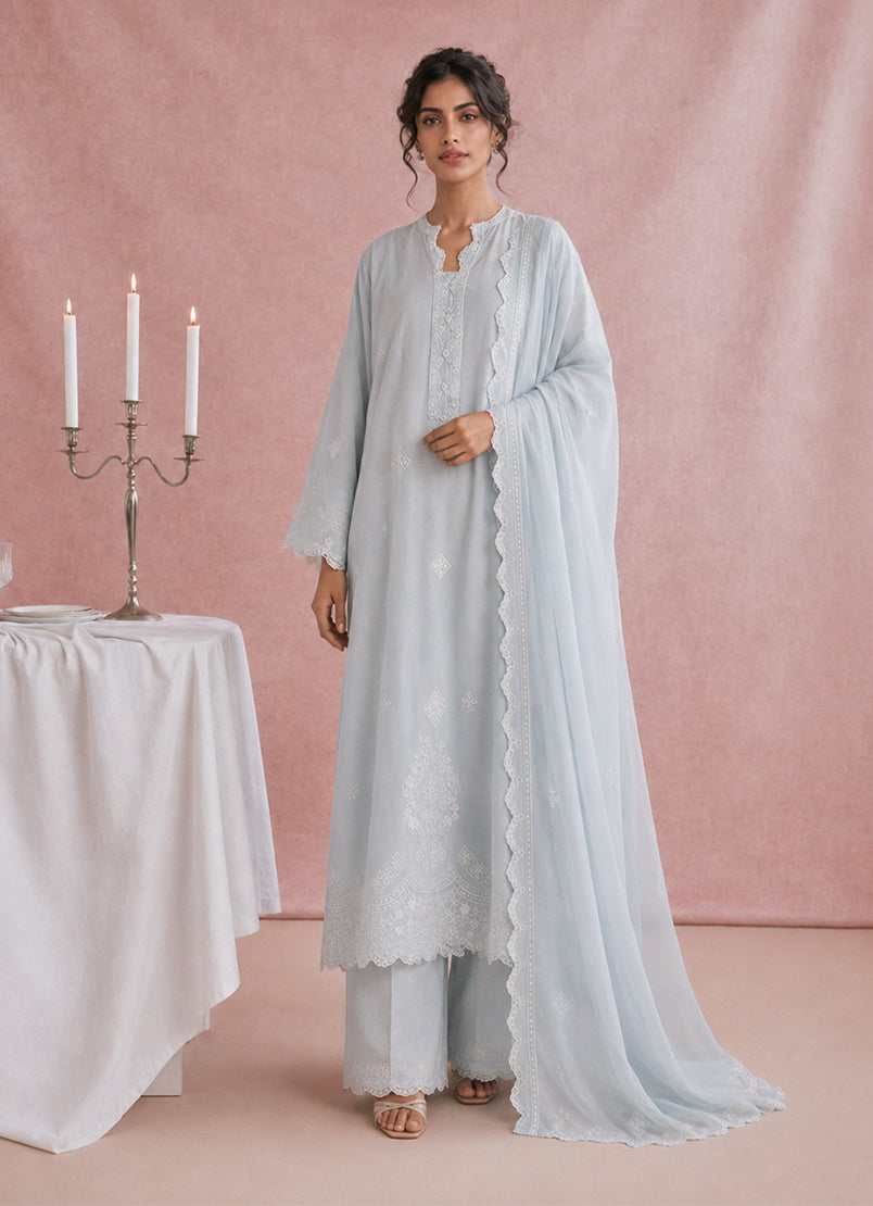 Embroidered 3 PC Suit