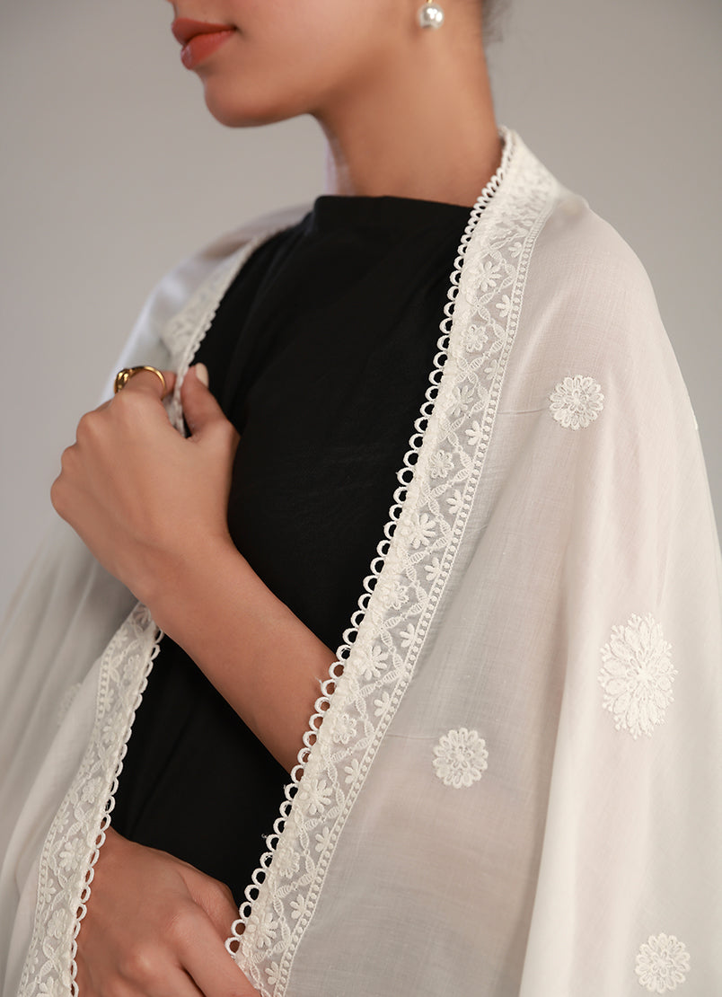 Cotton Embroidered Dupatta