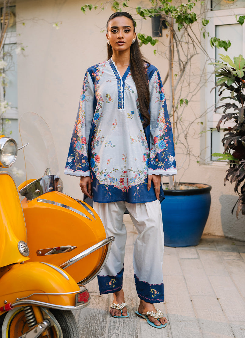 Printed Solid CO-ORD Set
