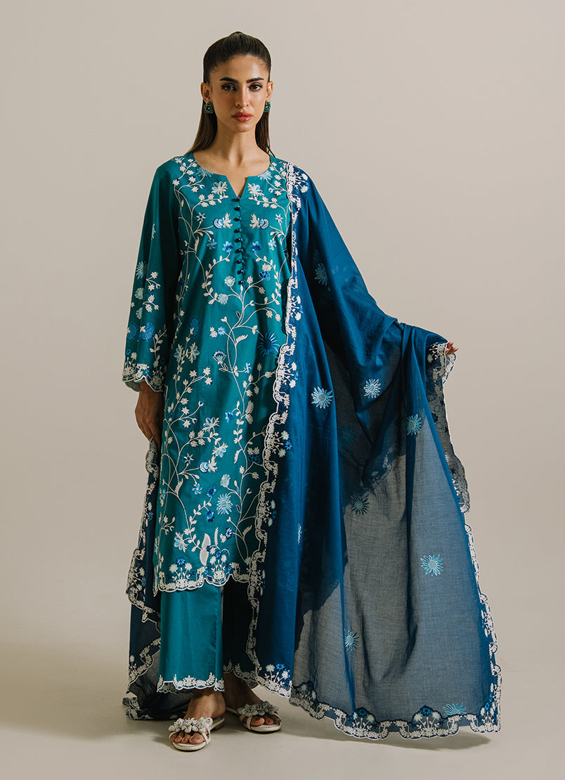 3PC Embroidered Suit