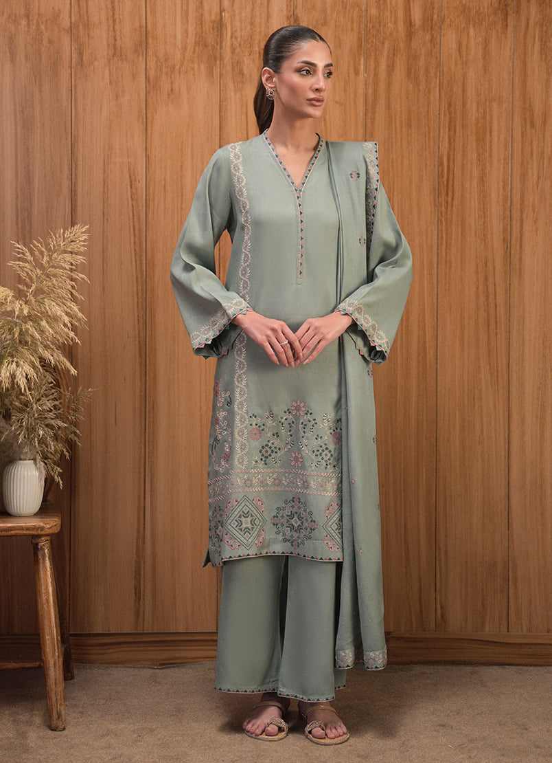 3 PC Embroidered Suit