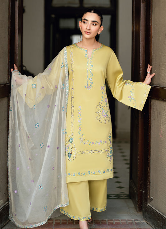Embroidered 3 PC Suit