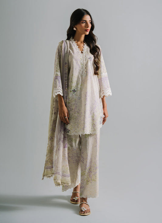 3 PC Printed Embroidered Suit
