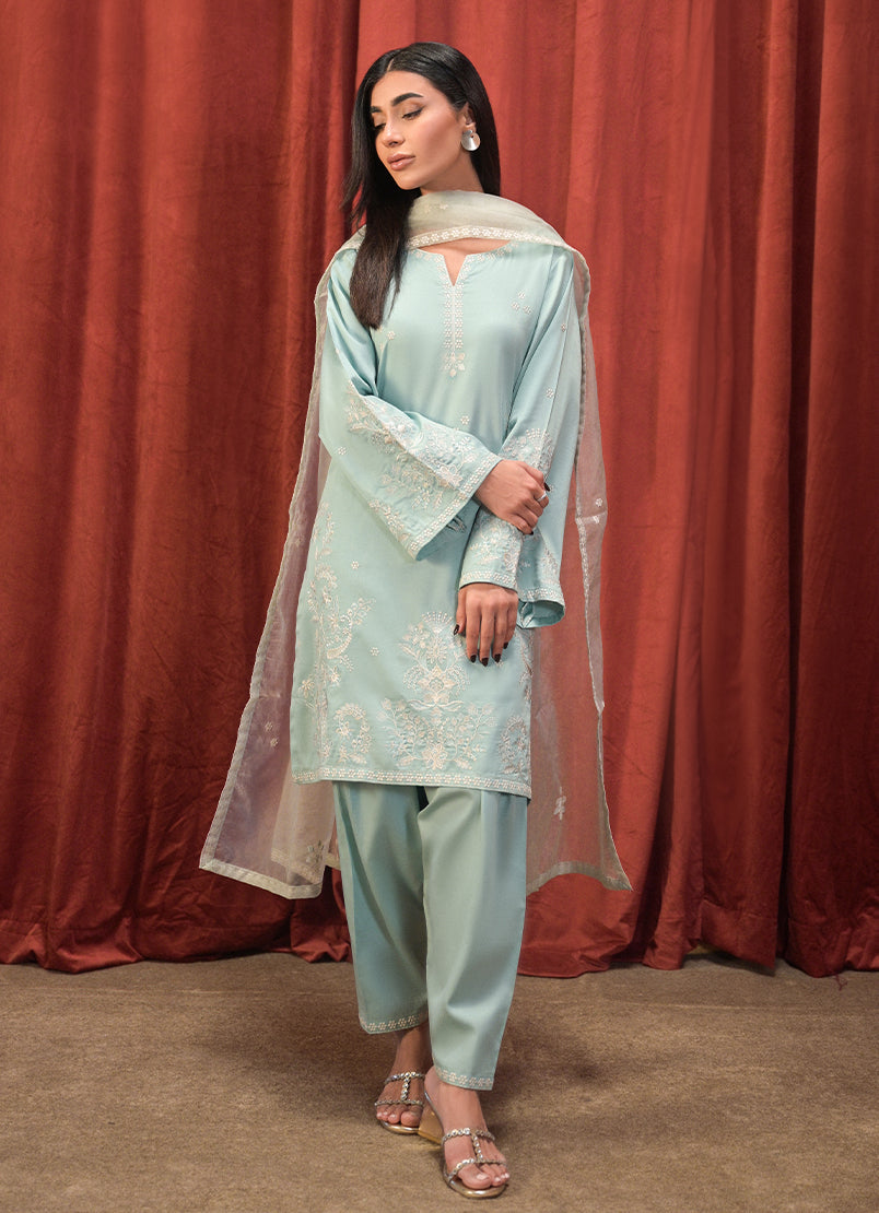 3 PC Embroidered Suit