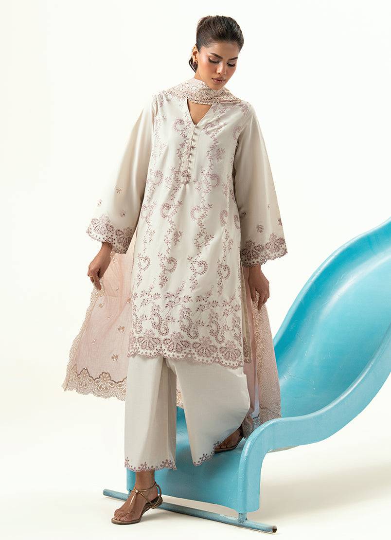 Embroidered 3 PC Suit