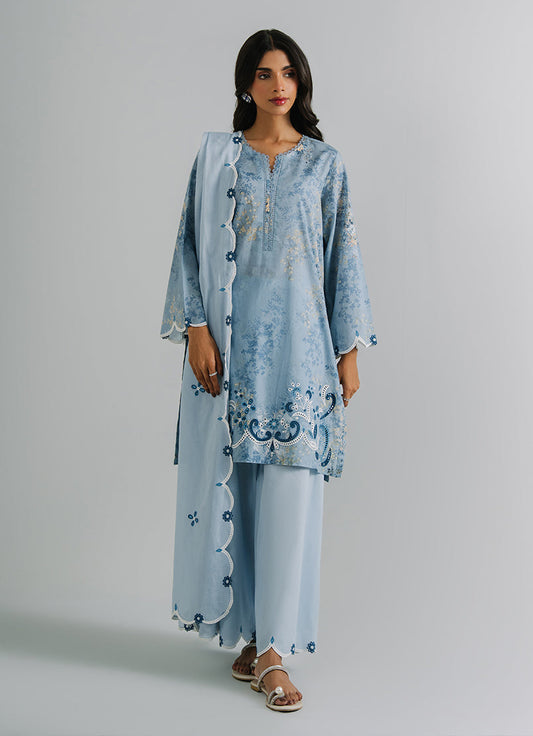 3 PC Embroidered Printed Suit