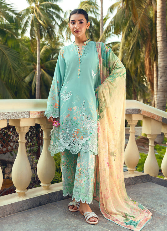 Printed Embroidered 3 PC