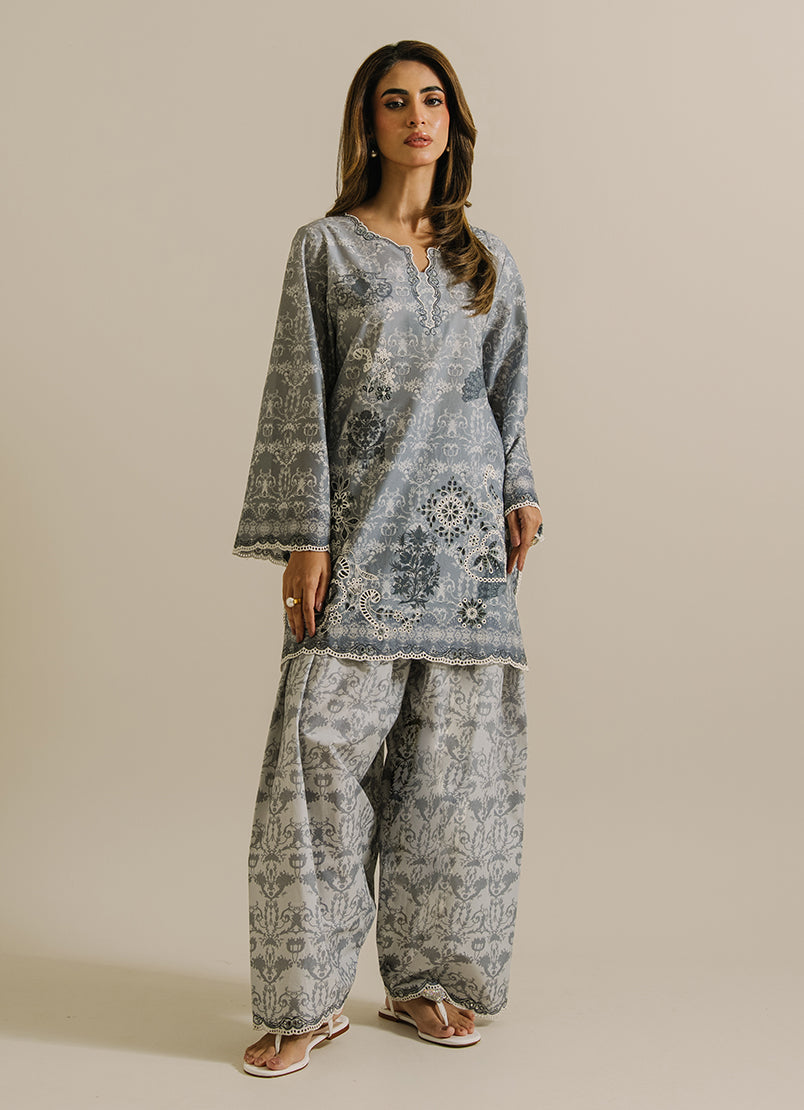 Printed Embroidered CO-ORD Set