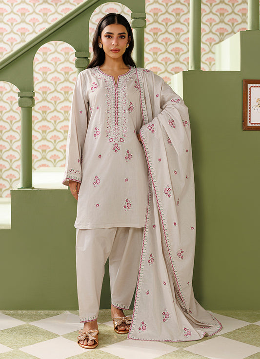 Embroidered 3 PC Suit