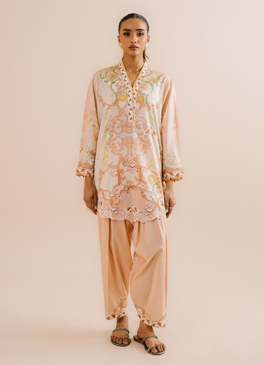 Printed Embroidered CO-ORD Set