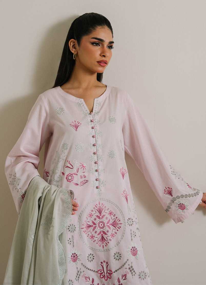 3PC Embroidered Suit