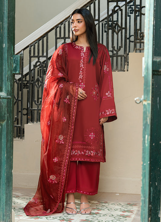 Embroidered 3 PC Suit