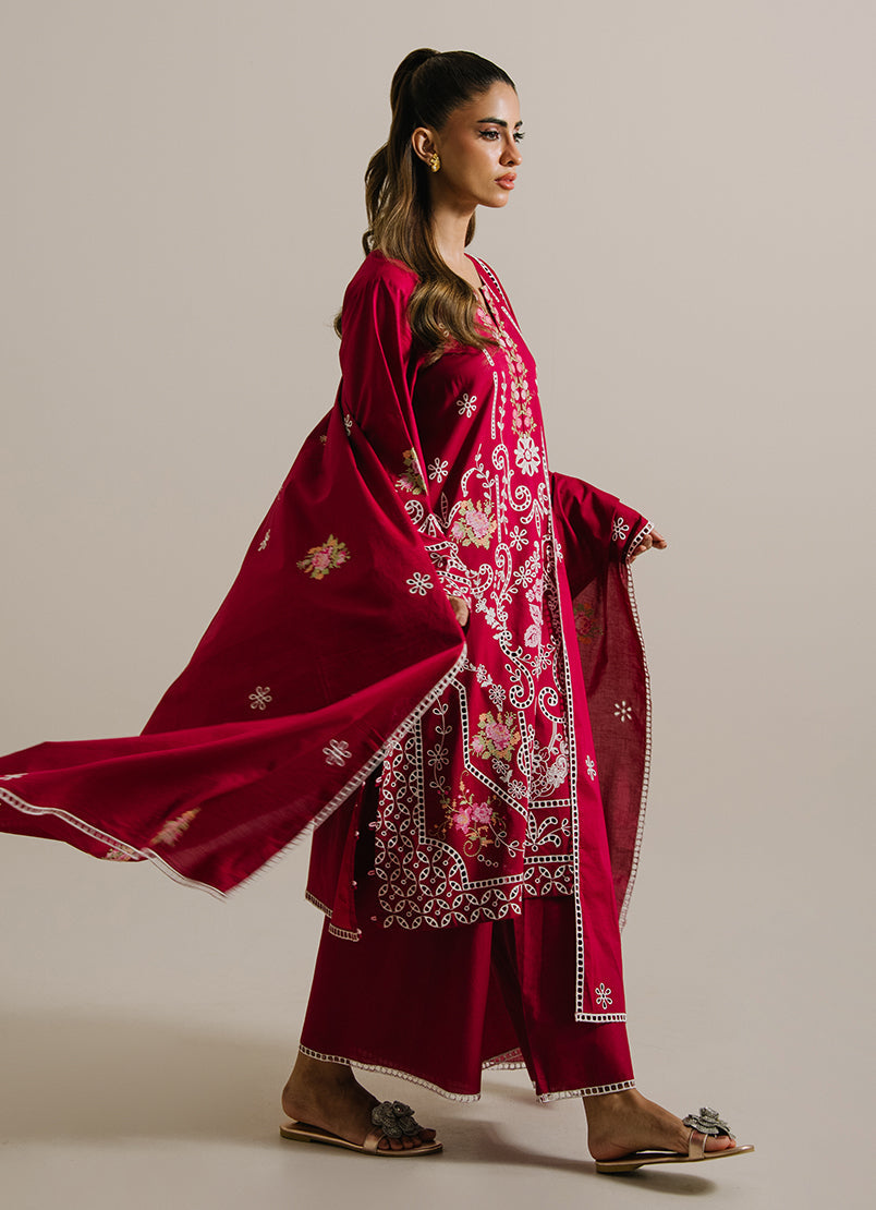 3PC Embroidered Suit