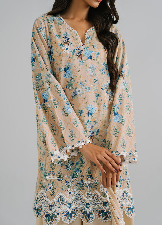 3 PC Embroidered Printed Suit