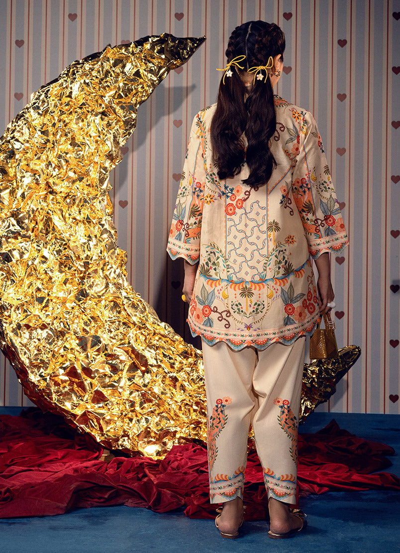 Printed Solid CO-ORD Set