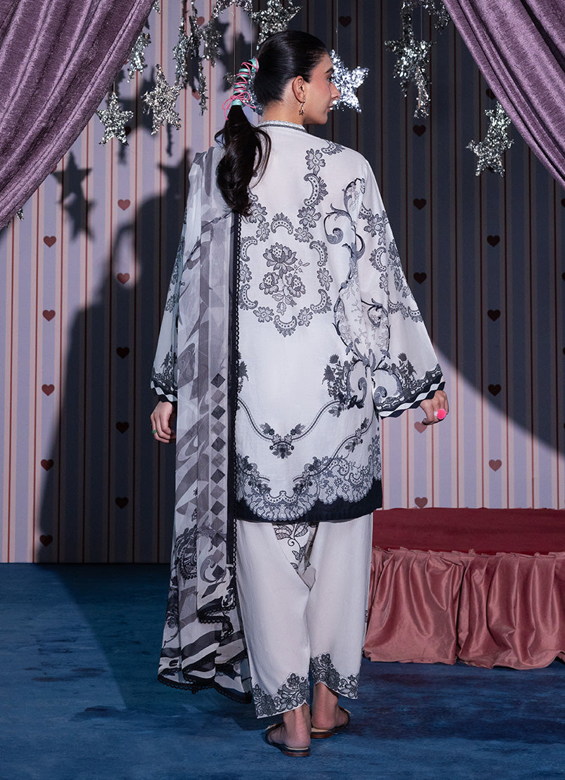Printed Solid 3 PC Suit