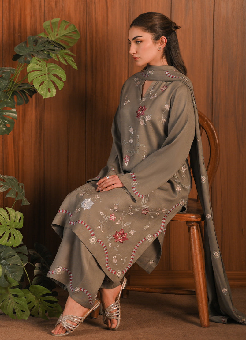3 PC Embroidered Suit