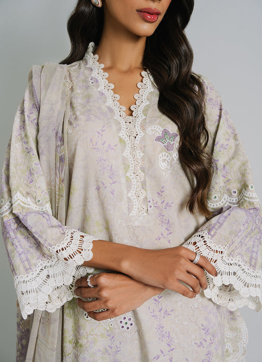 3 PC Printed Embroidered Suit