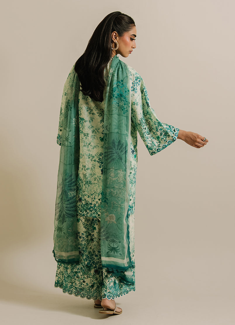 3 PC Printed Embroidered Suit