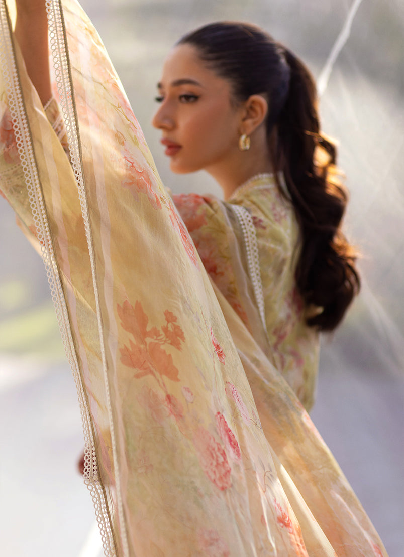 3 PC Embroidered Printed Suit