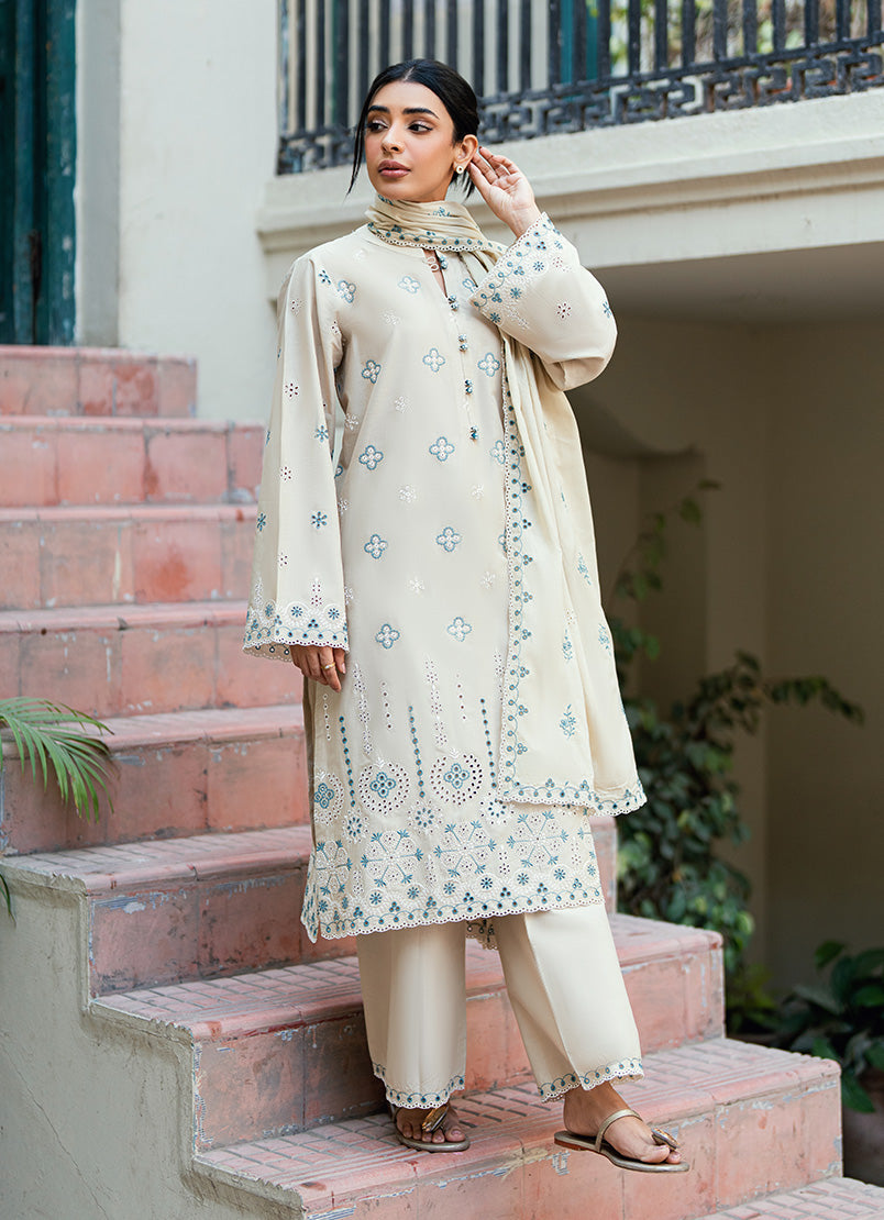 Embroidered 3 PC Suit