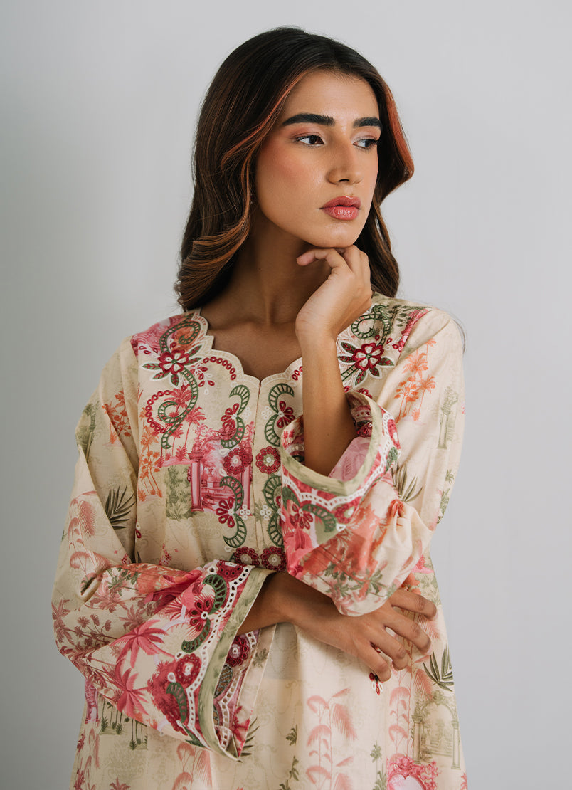 Printed Embroidered CO-ORD Set