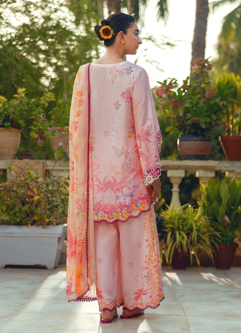 Printed Embroidered 3 PC