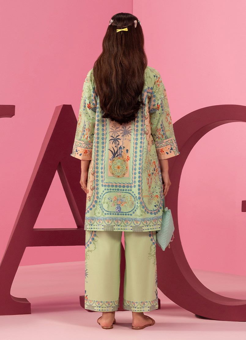 Printed Solid CO-ORD Set