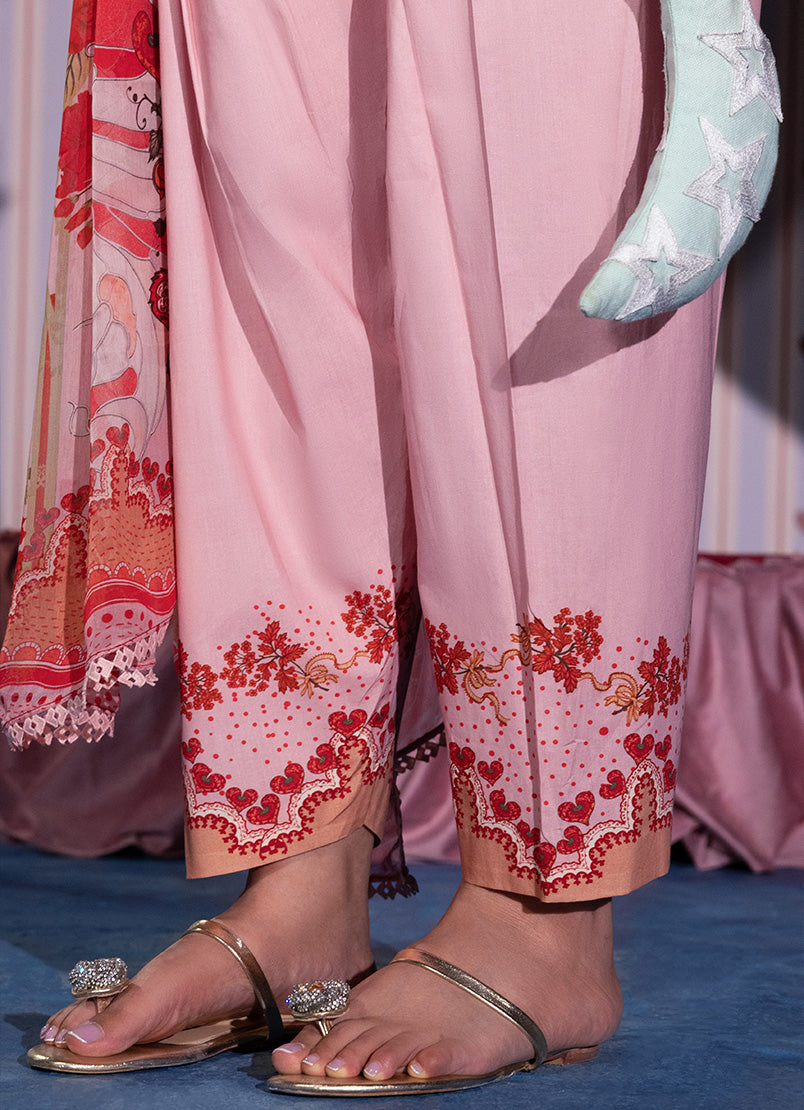 Printed Solid 3 PC Suit