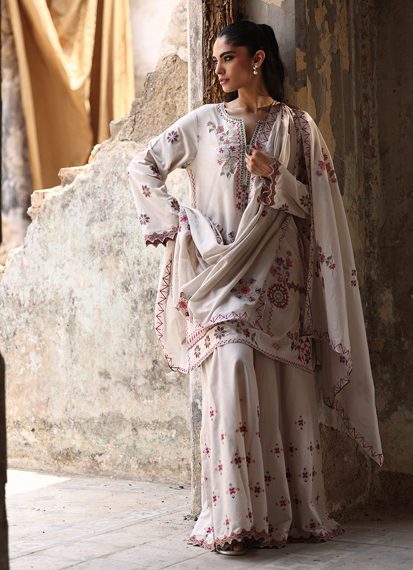 3 PC Saaz Gharara Set