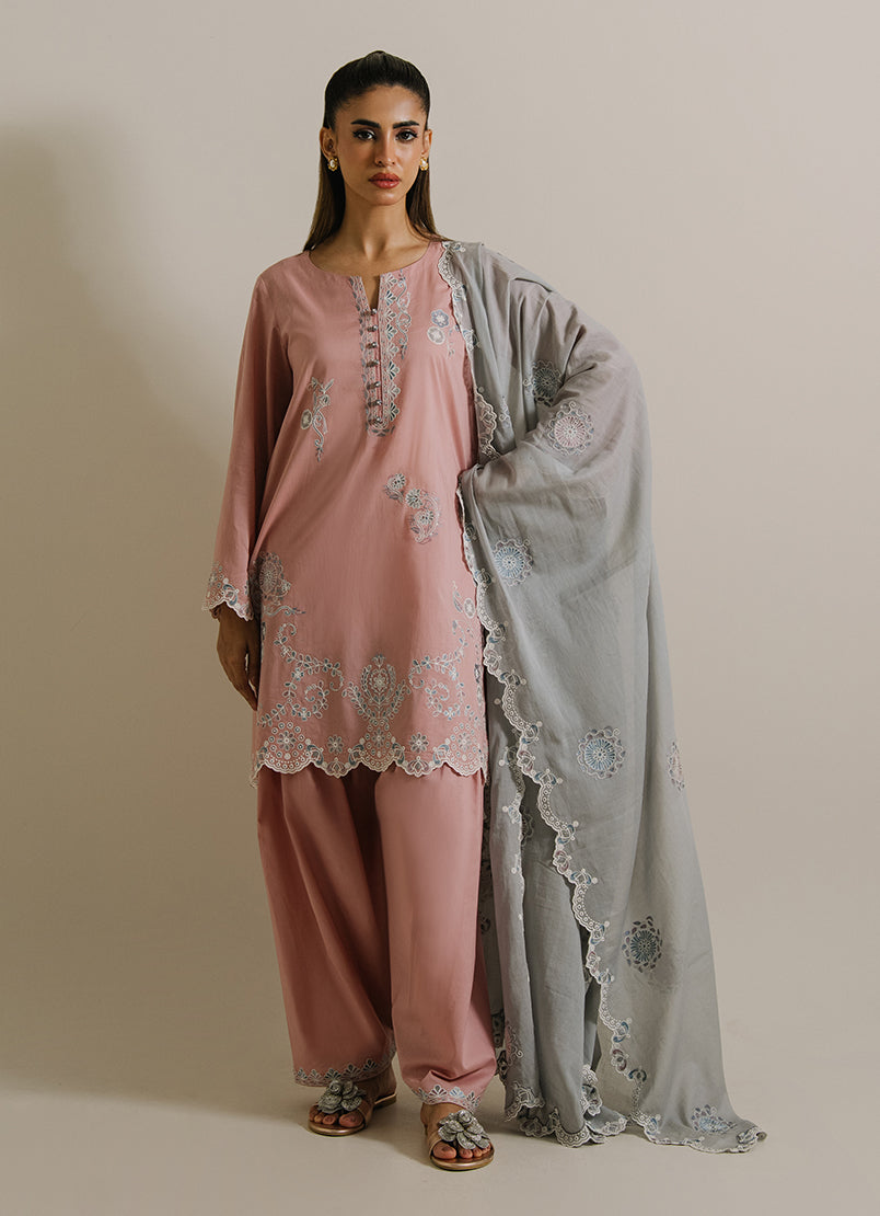 3PC Embroidered Suit