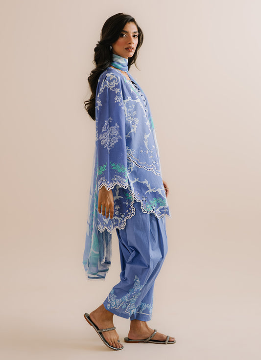 Printed Embroidered 3 PC Suit