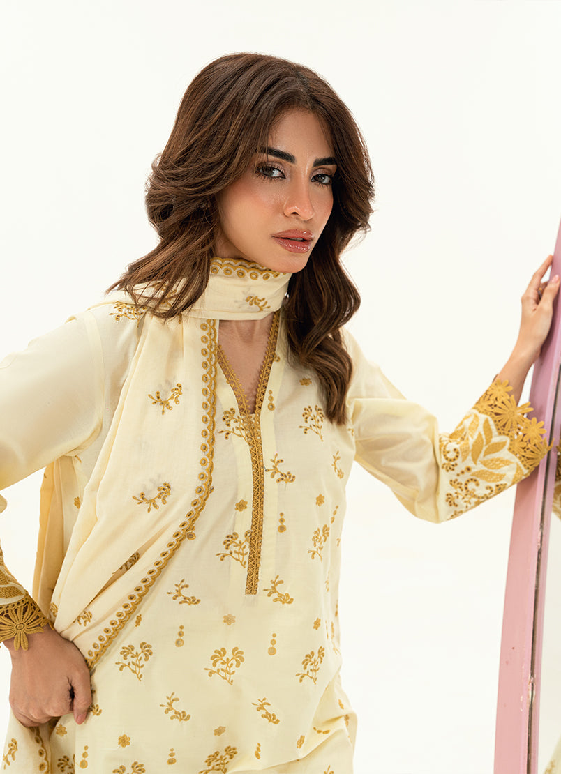 Embroidered 3 PC Suit