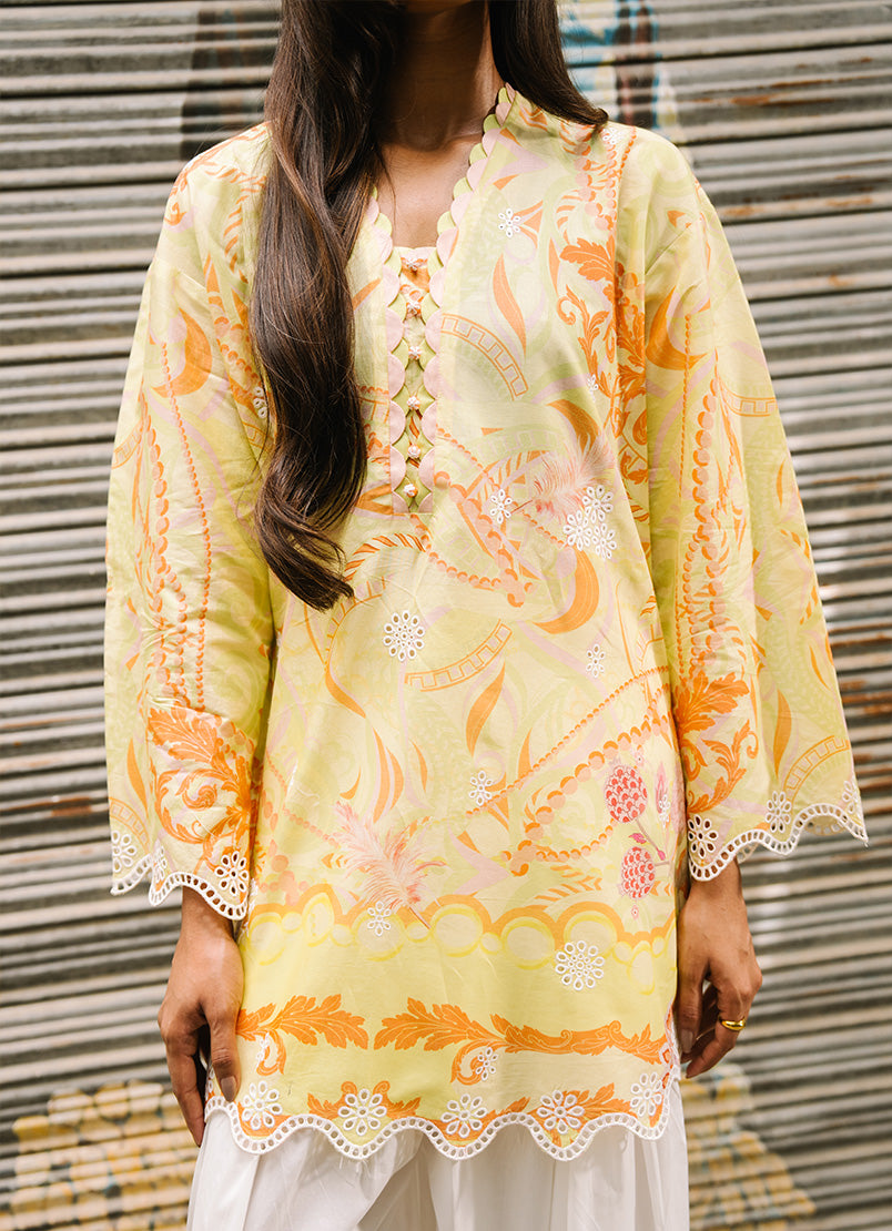 Printed Embroidered Shirt